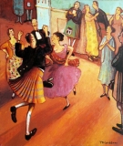 Set of four Ceilidh Scenes